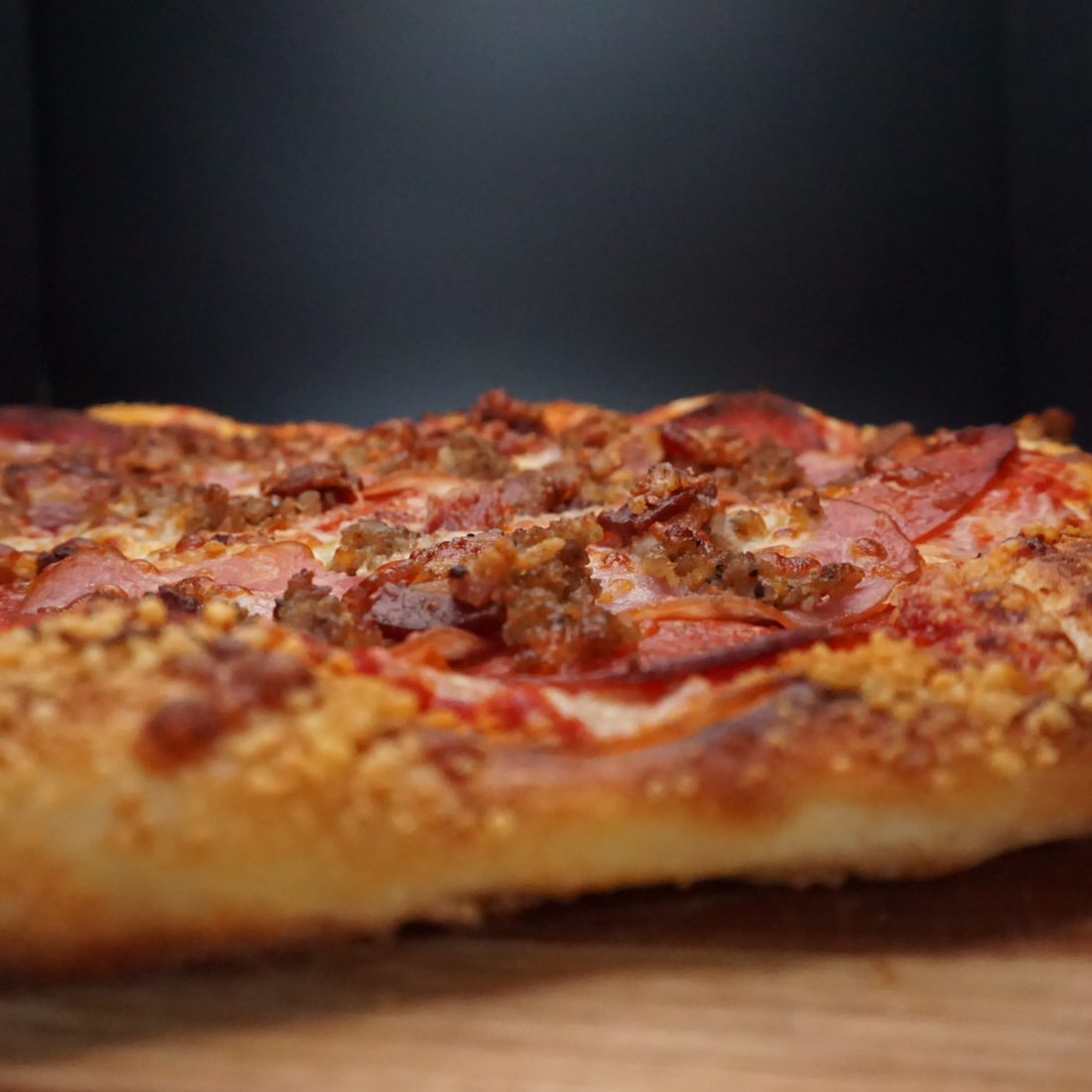 House pepperoni pizza fresh from the oven