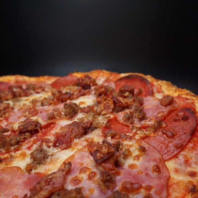 Classic pepperoni pizza at Blue Buffalo Pizzeria
